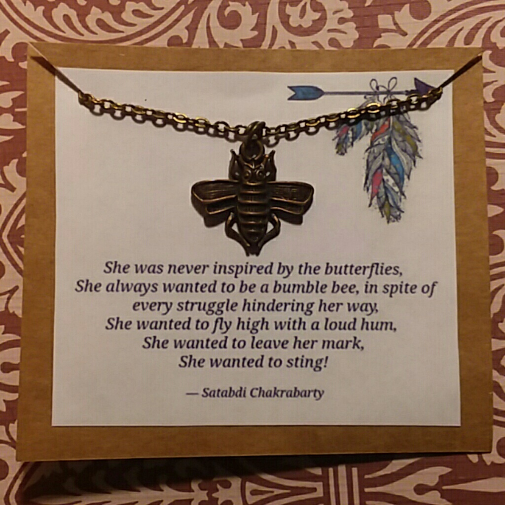 Bumble Bee Necklace 26$